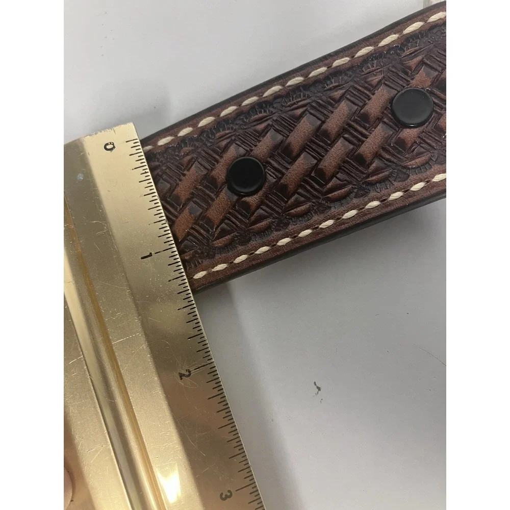 Vtg Torel 565 Top Grain Cowhide Belt Sz 39 Brown Tooled Leather Belt Texas